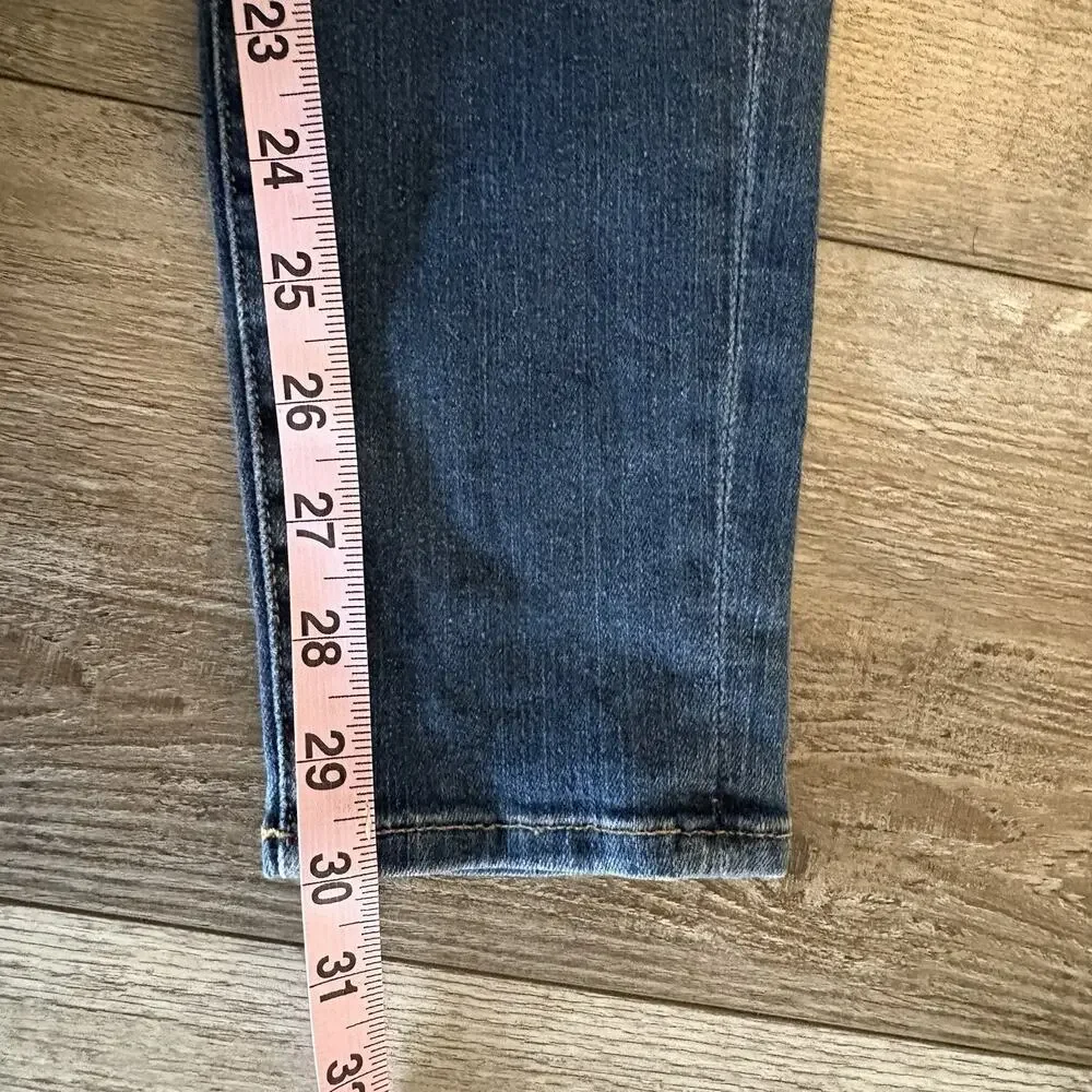 Good American Good Legs Skinny Jeans Women 2/26 Dark Wash Mid Rise Stretch Denim